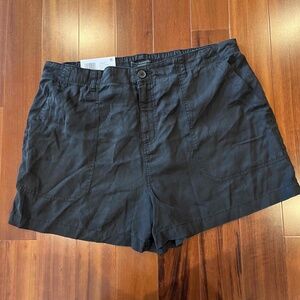 New NWT Sanctuary Social Standard Fortune Tencel Shorts Washed Black Plus Sz XXL